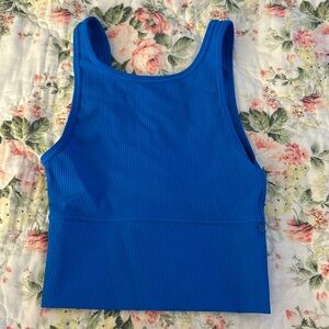 lululemon athletica Blue Ribbed Tank Top